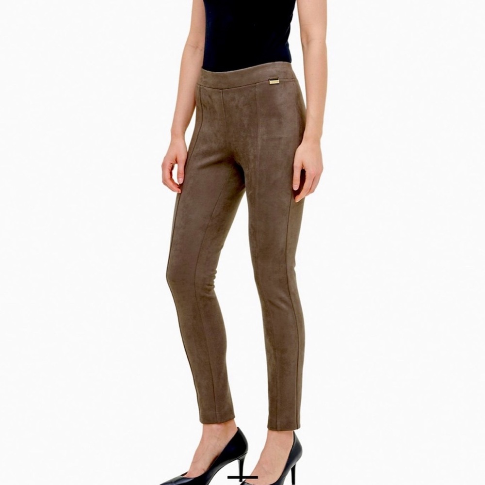Calvin Klein Olive Faux Suede Pants